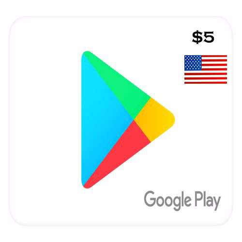  $5 USD Google Play Gift Card